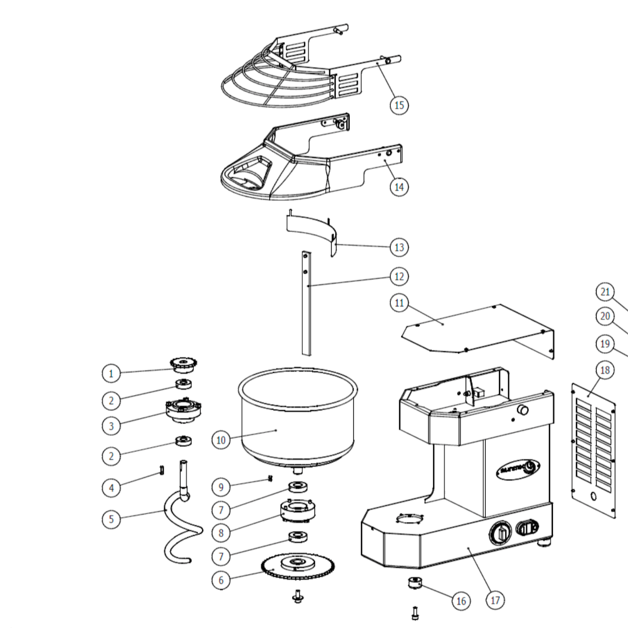 Small Line 20 Lid in Grey - Pizza Solutions