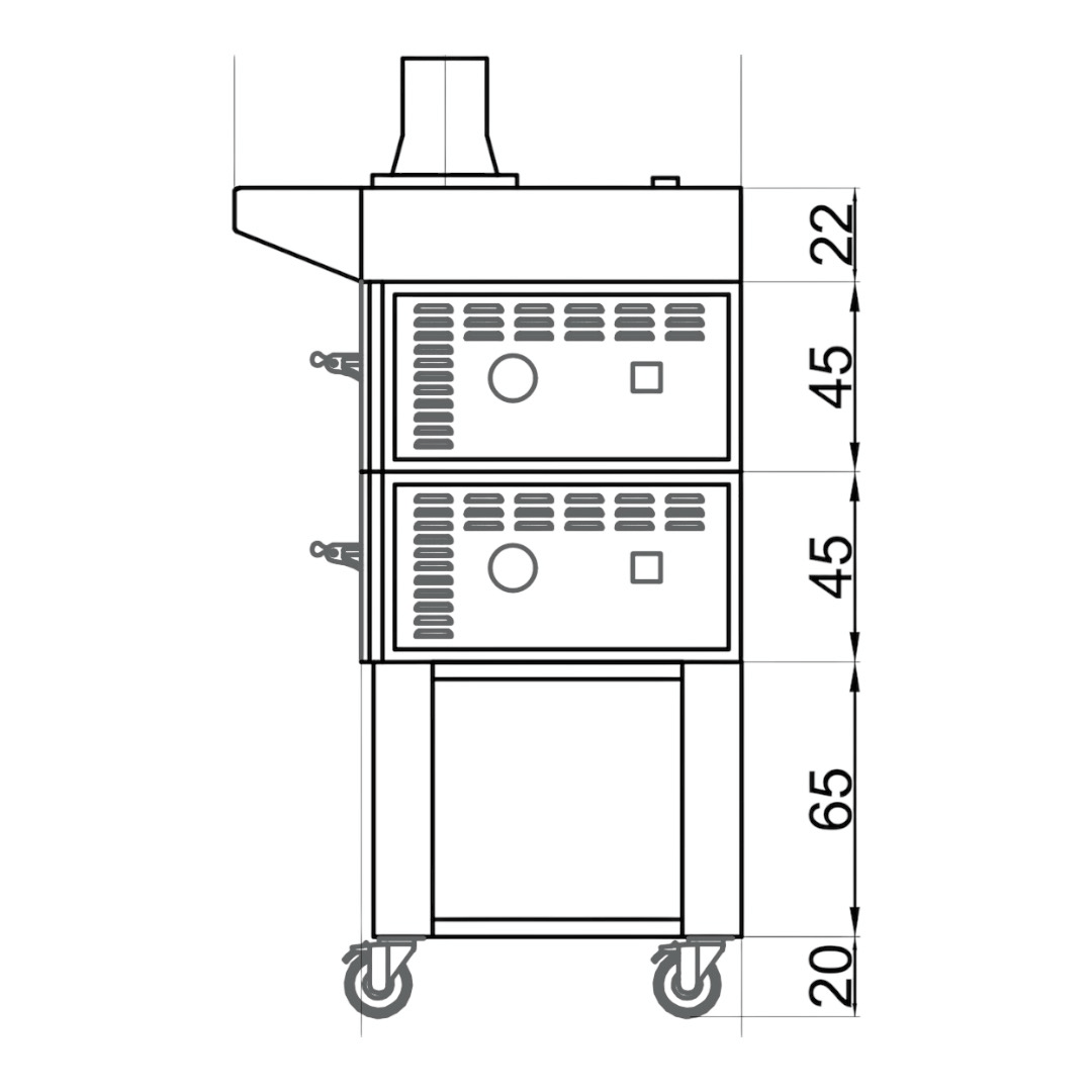 Sud Forni Zaffiro - 500˚C - 9 Pizza Oven - Expandable - Pizza Solutions
