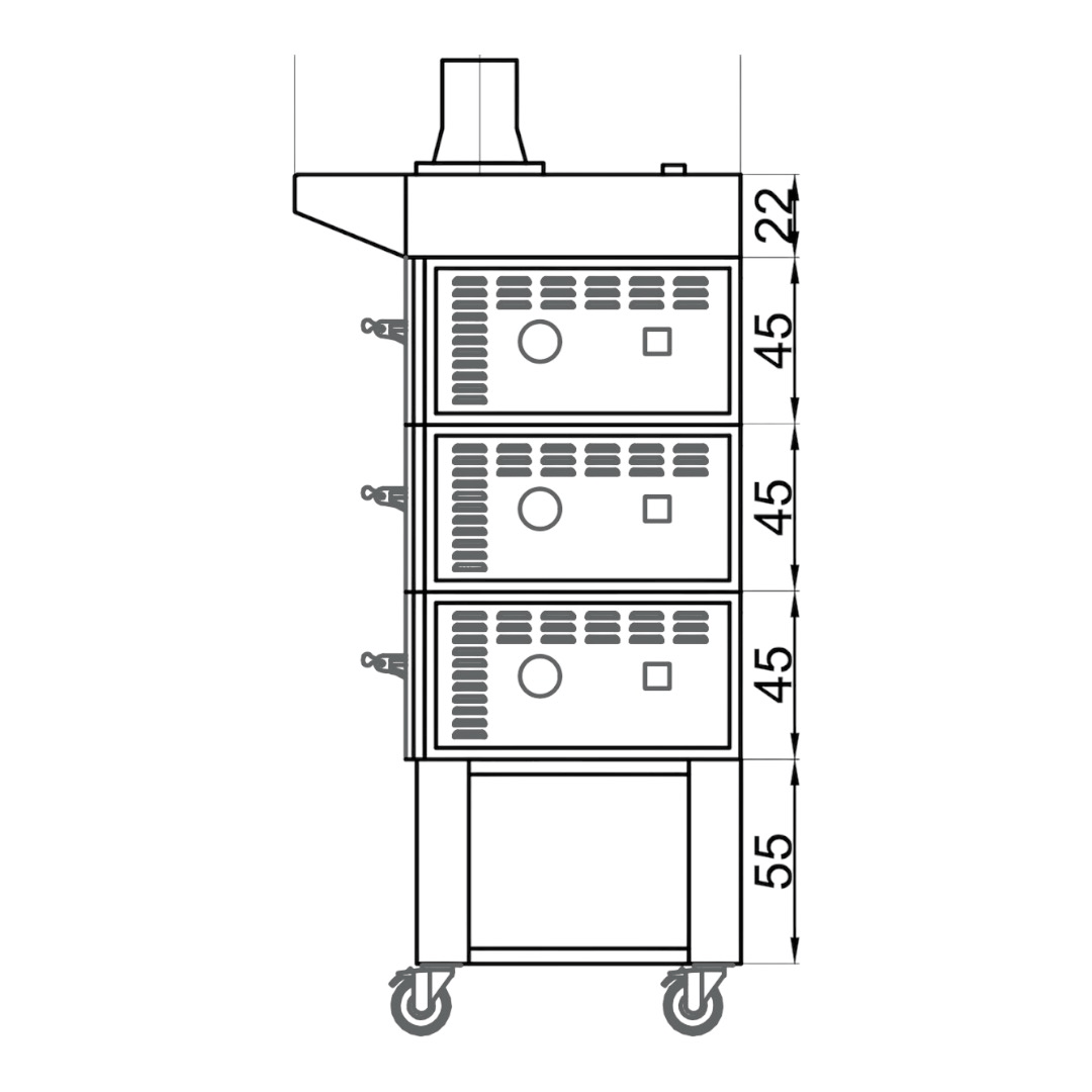 Sud Forni Zaffiro - 500˚C - 9 Pizza Oven - Expandable - Pizza Solutions