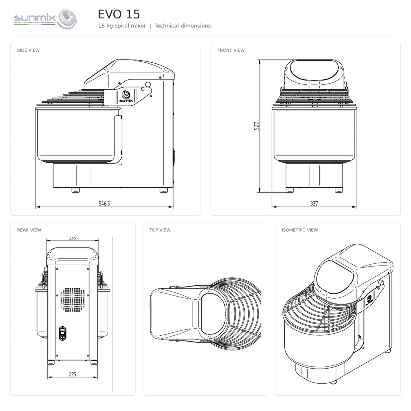 Sunmix Evo Line 15 Spiral Dough Mixer - Pizza Solutions