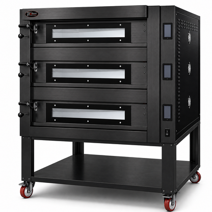 Sud Forni Topazio Triple Deck - 12x33cm Pizza - 500˚C - Pizza Oven - ZN3-75E