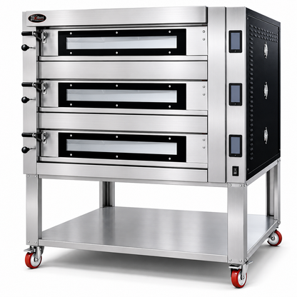 Sud Forni Topazio Triple Deck - 12x33cm Pizza - 500˚C - Pizza Oven - ZN3-75E