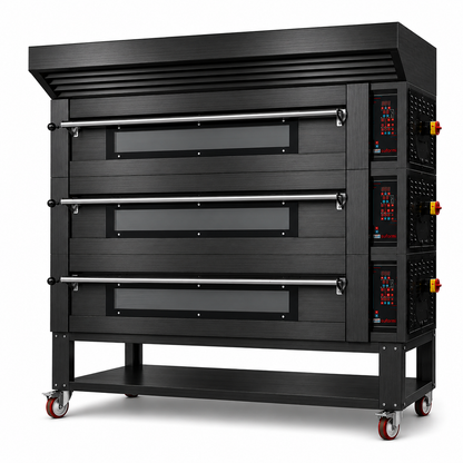 Sud Forni Zaffiro - Triple Deck - 27x33cm Pizza - 500˚C - Pizza Oven - ZN-105E - Expandable