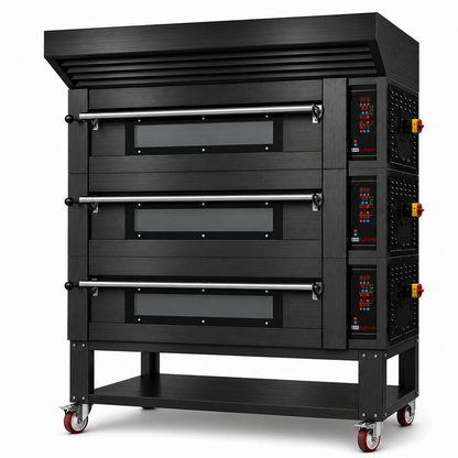 Sud Forni Zaffiro - Triple Deck - 18x33cm Pizza - 500˚C - Pizza Oven - ZN-80 - Expandable