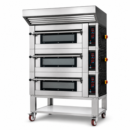 Sud Forni Zaffiro - Triple Deck - 12x33cm Pizza - 500˚C - Pizza Oven - ZN-75E - Expandable