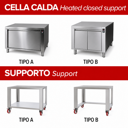 Sud Forni Zaffiro - Twin Deck - =12x33cm Pizza - 500˚C - Pizza Oven - ZN-80 - Expandable
