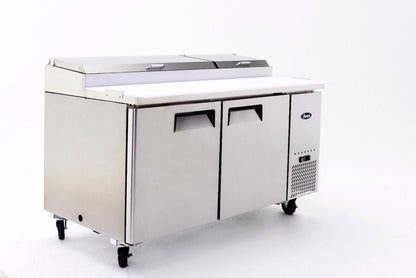 Atosa 2 Door Pizza Prep Counter 18 Dough Tray (270 dough ball) Capacity - Pizza Solutions