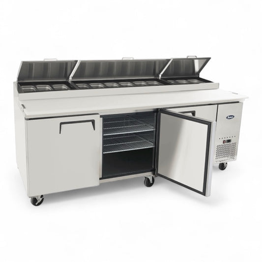Atosa 3 Door Pizza Prep Counter 24 Dough Tray (360 dough ball) Capacity - Pizza Solutions