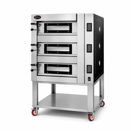 Sud Forni Topazio Triple Deck - 12x30cm Pizza - 500˚C - Pizza Oven - ZN3-65 - Pizza Solutions
