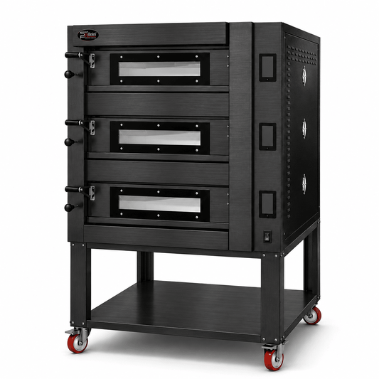 Sud Forni Topazio Triple Deck - 12x30cm Pizza - 500˚C - Pizza Oven - ZN3-65 - Pizza Solutions