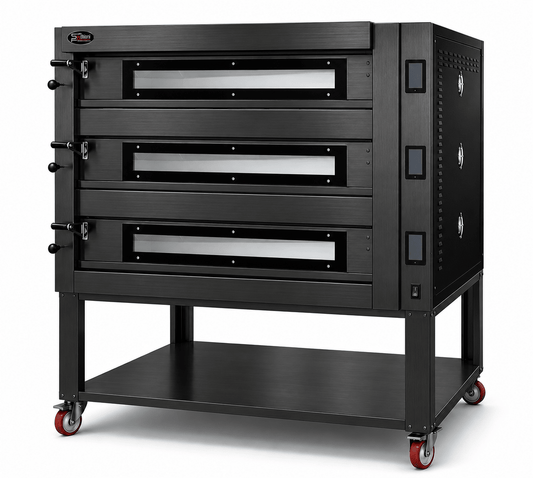 Sud Forni Topazio Triple Deck - 18x30cm Pizza - 500˚C - Pizza Oven - ZN3-75 - Pizza Solutions