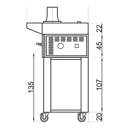 Sud Forni Zaffiro - 500˚C - 9 Pizza Oven - Expandable - Pizza Solutions