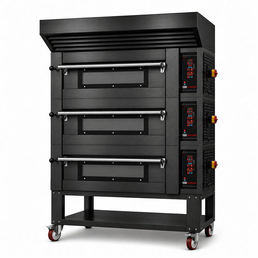 Sud Forni Zaffiro - Triple Deck - 12x30cm Pizza - 500˚C - Pizza Oven - ZN-65 - Expandable - Pizza Solutions