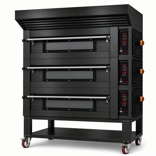 Sud Forni Zaffiro - Triple Deck - 18x33cm Pizza - 500˚C - Pizza Oven - ZN-80 - Expandable - Pizza Solutions