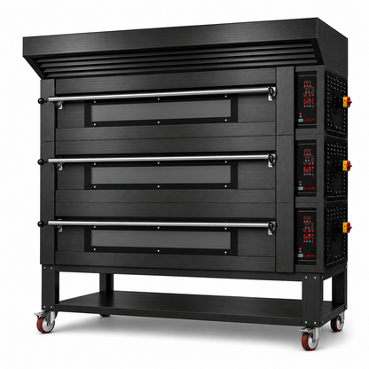 Sud Forni Zaffiro - Triple Deck - 27x30cm Pizza - 500˚C - Pizza Oven - ZN-95E - Expandable - Pizza Solutions