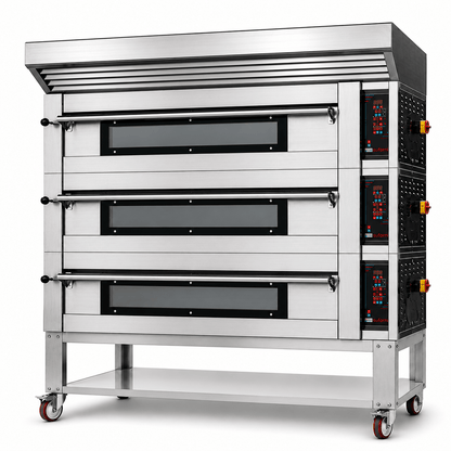 Sud Forni Zaffiro - Triple Deck - 27x30cm Pizza - 500˚C - Pizza Oven - ZN-95E - Expandable - Pizza Solutions