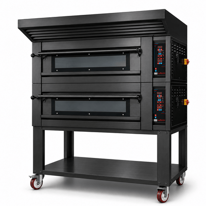 Sud Forni Zaffiro - Twin Deck - =12x33cm Pizza - 500˚C - Pizza Oven - ZN-80 - Expandable - Pizza Solutions