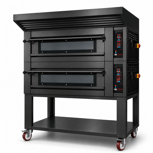 Sud Forni Zaffiro - Twin Deck - =12x33cm Pizza - 500˚C - Pizza Oven - ZN-80 - Expandable - Pizza Solutions