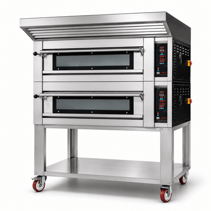 Sud Forni Zaffiro - Twin Deck - =12x33cm Pizza - 500˚C - Pizza Oven - ZN-80 - Expandable - Pizza Solutions