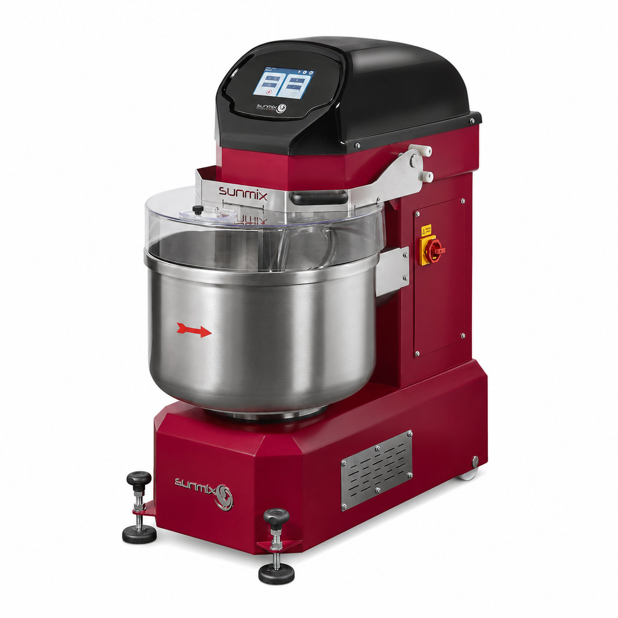Sunmix Queen Line spiral dough mixer in red