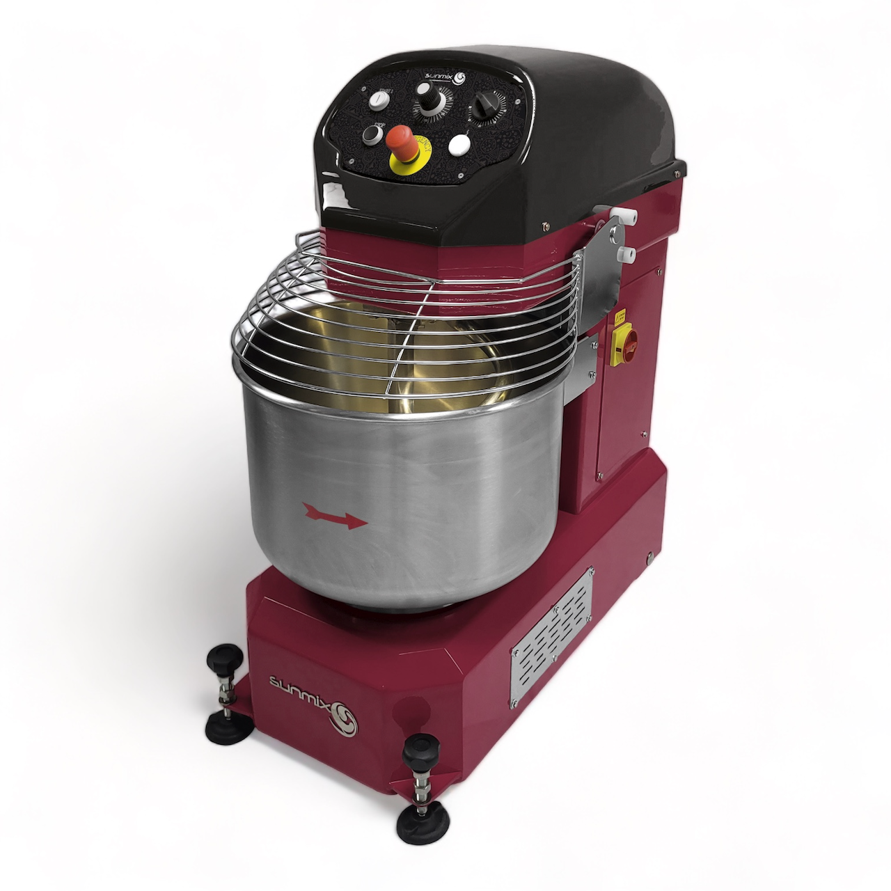 Sunmix Top Line spiral dough mixer in red