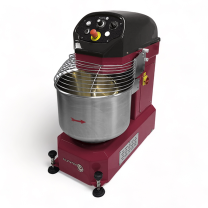 Sunmix Top Line spiral dough mixer in red