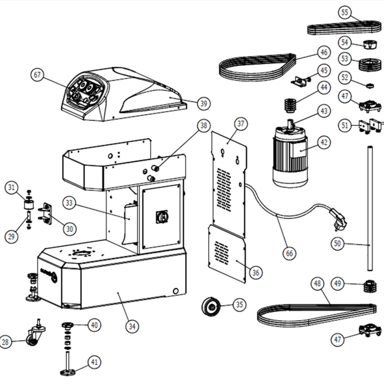 Top Line 30/40 Top V Belts V2 4 x BELTS - Pizza Solutions