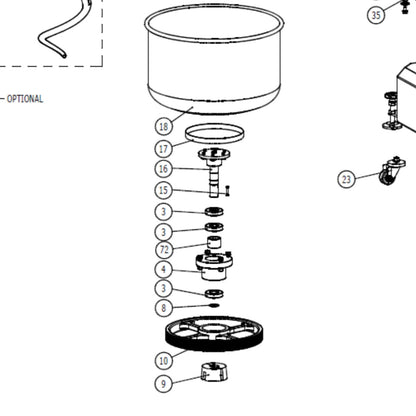 Top Line 50 V1 Bowl Bearing Housing - Pizza Solutions