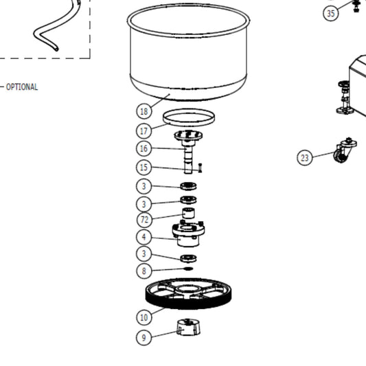 Top Line 50 V1 Bowl Shaft - Pizza Solutions