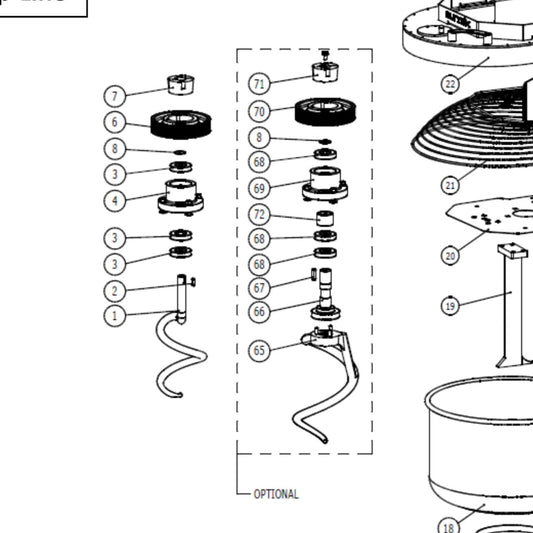 Top Line 50 V1 Spacer - Pizza Solutions